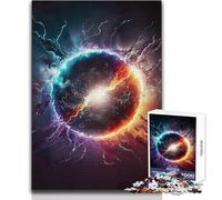 Puzzle da 1000 pezzi per adulti, pianeta vibrante che esplode, ideale per momenti di relax e tranquillità, taglio pulito e uniforme, giocattolo per il tempo libero, dimensioni 50x75cm