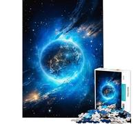 Puzzle da 1000 pezzi per adulti pianeta vortice blu gioco educativo e stimolante giocattolo interattivo decorazione per la casa regalo di Babbo Natale segreto (dimensioni 38x52cm)