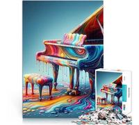 Puzzle da 1000 pezzi per adulti Pianoforte colorato Difficile da completare ma divertente e umoristico perché è ideale come regalo per tutta la famiglia 52x38cm