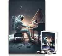 Puzzle da 1000 pezzi per adulti Pianoforte nello spazio Rompicapo Giochi per famiglie Antistress Regalo per compleanni Dimensioni 38x52cm