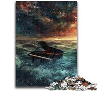 Puzzle da 1000 pezzi per adulti Pianoforte nell'oceano Giocattoli educativi per l'apprendimento Giochi per famiglie Migliora l'amore tra coppie 50x75cm