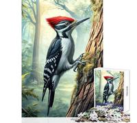 Puzzle da 1000 pezzi per adulti Picchio su albero Giocattolo Decorazione da parete Ottimo regalo per giochi Gioco pratico Lista dei desideri con Babbo Natale Dimensioni 50x75cm