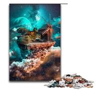 Puzzle da 1000 pezzi per adulti piccola isola galleggiante decorazione da parete compleanno e Natale 75x50 cm