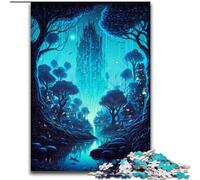 Puzzle da 1000 pezzi per adulti, piccolo villaggio nella giungla, in legno, perfetto come regalo di compleanno, Natale e Halloween, 50x75cm, stimolante e divertente, attività per famiglie