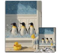 Puzzle da 1000 pezzi per adulti, pinguino che fa il bagno, puzzle in cartone, giocattoli, regalo educativo, intellettuale, rilassante, divertente, gioco per famiglie, 26x38cm