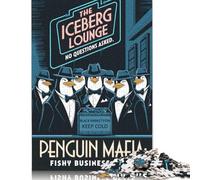 Puzzle da 1000 pezzi per adulti pinguino Mafia Fishy Business Deals Puzzle quadrato per adulti e puzzle in legno, decorazione per la casa, regali per le vacanze, 1000 pezzi (75 x 50 cm)