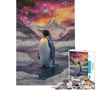 Puzzle da 1000 pezzi per adulti pinguino nel cosmo puzzle per adolescenti ideale per passare il tempo durante le vacanze stimolare la mente e creare compleanni 38x52cm