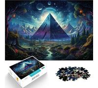 Puzzle da 1000 pezzi per adulti, piramide colorata per puzzle, aiuta il cervello ad allenare i giocattoli che creano dipendenza per promuovere la pazienza, 50 x 70 cm