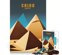 Puzzle da 1000 pezzi per adulti,Piramidi del Cairo,Egitto,design elegante,perfetto per decorazioni e giochi di costruzione,ideale per la pace e il divertimento,regalo di compleanno (38x52cm)