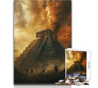 Puzzle da 1000 pezzi per adulti Piramidi morte Chichen Itza Divertimento e tranquillità Tempo libero Gioco di precisione esatto Dimensioni giocattolo 38x26cm