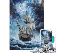 Puzzle da 1000 pezzi per adulti "Pirati nella tempesta" - Sfida educativa difficile rilassante adatto a partire dai 14 anni (50x75cm)