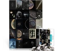 Puzzle da 1000 pezzi per adulti “Pittura a mosaico di estetica astronomica” Fatto di legno，per 14+ Giocattoli educativi per l'apprendimento Giochi per famiglie Regali di Babbo Natale segreto。