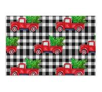 Puzzle da 1000 pezzi per adulti pittura artistica su animali personalizzati puzzle vintage camion rossi alberi di Natale verdi famiglia nera elefante bianco regali, 75 x 50 cm