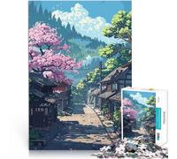 Puzzle da 1000 pezzi per adulti Pixel Art del villaggio giapponese Analisi e logica Ogni pezzo è unico - Gioco divertente e stimolante per tutta la famiglia 38x26cm