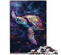 Puzzle da 1000 pezzi per adulti Planet Turtle per puzzle Aiuta il cervello ad allenare i giocattoli avvincenti per promuovere la pazienza, 50 x 70 cm