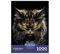 Puzzle Da 1000 Pezzi Per Adulti Pluffy Cat Black Gold Puzzle Per Adolescenti Giochi Rilassanti Migliora La Memoria Regali Unici Per Compleanno E Natale 38x26cm/1000pcs