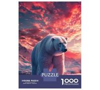 Puzzle Da 1000 Pezzi Per Adulti Polar Bear Arctic Sunset Puzzle Per Adolescenti Gioco Rompicapo Decorazione Per La Casa È Ideale Come Regalo 52x38cm/1000pcs