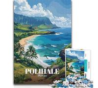 Puzzle da 1000 pezzi per adulti Polihale, Hawaii Paesaggio panoramico Illustrazione Regalo per donne Gioco impossibile per età 14+ Gioco 38x26cm
