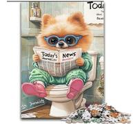 Puzzle da 1000 pezzi per adulti,Pomerania che va in bagno. Puzzle difficili per adulti,50x75cm. Perfetto per adolescenti,per rafforzare i legami familiari,rompicapo e regalo fai da te per la casa.