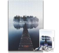 Puzzle da 1000 pezzi per adulti Ponte di legno sull'isola Gioco di precisione esatto per trascorrere un piacevole tempo libero Dimensioni 50x75cm