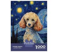 Puzzle Da 1000 Pezzi Per Adulti Poodle Dog Starry Night Puzzle Per Adolescenti Giochi Rilassanti Regali Per Donne Regali Per Amici E Familiari 52x38cm/1000pcs