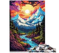 Puzzle da 1000 pezzi per adulti Pop Art Montagna Puzzle interessanti per la riduzione dello stress Decorazione per la casa per adolescenti dai 14 anni e oltre 26 x 38 cm
