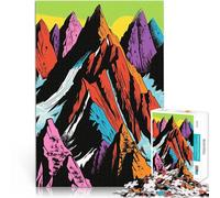Puzzle da 1000 pezzi per adulti Pop Art Mountain Majesty Difficile da completare ma divertente e umoristico Regali di compleanno 38x26cm