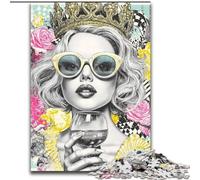 Puzzle da 1000 pezzi per adulti Pop Art Queen, perfetto per il divertimento in famiglia a Natale, Ringraziamento, compleanni e Pasqua, 50x75cm