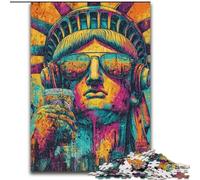Puzzle da 1000 pezzi per adulti, Pop Art Statua della Libertà, analisi e logica con pezzi completamente interconnessi e di forma casuale, per bambini dai 14 anni in su (dimensioni 50x75cm)