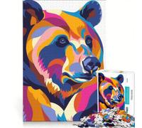 Puzzle da 1000 pezzi per adulti Pop Bear astratto piatto gioco per famiglie rilassante intellettuale collezione d'artista belle arti 50x75cm