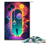 Puzzle da 1000 pezzi per adulti porta verso l'ignoto decorazione da parete antistress 75x50 cm