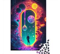 Puzzle da 1000 pezzi per adulti "Porta verso l'ignoto", puzzle in legno, il miglior regalo per amici e familiari, 1000 pezzi (75x50 cm)