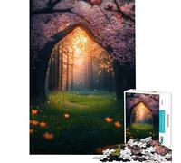 Puzzle da 1000 pezzi per adulti Portale della Foresta Incantata ideale per compleanni e Natale gioco rompicapo a tempo adatto a partire dai 14 anni (38x26cm)