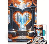 Puzzle da 1000 pezzi per adulti, Portale Magico Autunno-Inverno, Gioco Rompicapo, Difficile da Completare, Rafforza l'Amore tra le Coppie, 50x75cm