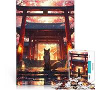 Puzzle da 1000 pezzi per adulti Portale mistico dei Kitsune Vacanza a casa: uccidere il tempo Giocattoli per la decorazione della casa 50x70cm