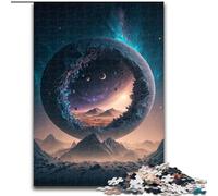 Puzzle da 1000 pezzi per adulti "Portale per lo spazio" in legno, perfetto come decorazione fai da te o regalo di compleanno 50x75cm per compleanni, vacanze, Natale, Halloween
