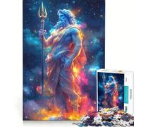 Puzzle da 1000 pezzi per adulti Poseidone dio del mare gioco impossibile analisi e logica per rafforzare l'amore tra le coppie 50x75cm