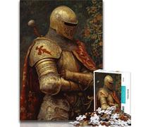 Puzzle da 1000 pezzi per adulti, possente cavaliere medievale, aiuta il cervello a esercitare giocattoli avvincenti per coltivare la pazienza, collezione di artisti, belle arti 38x26cm