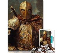 Puzzle da 1000 pezzi per adulti, possente cavaliere medievale, gioco stimolante e gioco educativo per famiglie, per compleanni e Natale (75x50cm)
