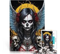 Puzzle da 1000 pezzi per adulti Poster artistico dell'Angelo della Morte apprendimento educativo Migliorare l'amore tra le coppie 52x38cm