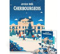Puzzle da 1000 pezzi per adulti, poster Cherbourg, gioco rompicapo, decorazione per la casa, compleanno e Natale 38x52cm