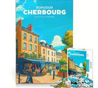Puzzle da 1000 pezzi per adulti, poster Cherbourg, gioco rompicapo, divertente antistress, ogni pezzo è unico 38x26cm