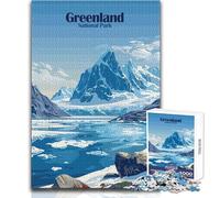 Puzzle da 1000 pezzi per adulti, poster con paesaggio del Parco nazionale della Groenlandia, gioco di sfida unico, analisi e logica, regalo divertente, dimensioni 38x26cm