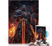Puzzle da 1000 pezzi per adulti Poster del cavaliere medievale Gioco di famiglia antistress sfida difficile Decorazione d'arte per la casa 50x70cm