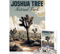 Puzzle da 1000 pezzi per adulti poster del parco nazionale di Joshua Tree decorazione per la casa giocattoli regali di Babbo Natale segreto gioco pratico allena il cervello e le mani 38x52cm