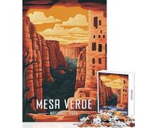 Puzzle da 1000 pezzi per adulti poster del Parco Nazionale di Mesa Verde decorazione per la casa giocattoli opere d'arte regalo per giochi educativi divertimento a casa attività dimensioni 38x26cm