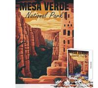 Puzzle da 1000 pezzi per adulti poster del Parco nazionale di Mesa Verde decorazione per la casa giocattoli ottimo regalo gioco pratico con poster abbinato e foglio di quiz dimensioni 50x75cm