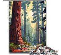 Puzzle da 1000 pezzi per adulti, poster del Parco Nazionale Sequoia, educativo e didattico, ideale come regalo per tutta la famiglia, 75x100cm