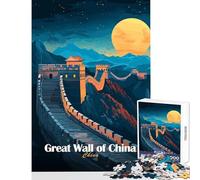 Puzzle da 1000 pezzi per adulti poster della Grande Muraglia cinese decorazione da parete ottimo regalo per giochi rilassanti giochi per migliorare l'amore tra coppie dimensioni 50x75cm