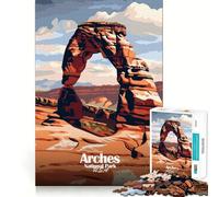 Puzzle da 1000 pezzi per adulti,poster di viaggio del Parco Nazionale degli Arches,taglio preciso,divertente gioco di logica,regalo per rilassarsi,gioco di compleanno (38x52cm)